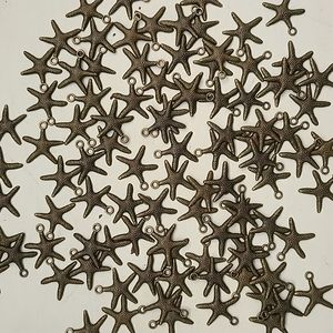 Lot of 100 Starfish Charms
